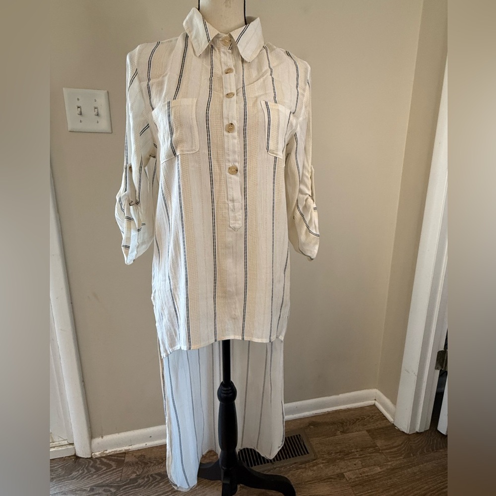 Style Rack high low hem tunic swim coverup SZ M